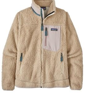 Patagonia Women's Classic Retro-X Jacket Medium Zip UpSherpa Fleece Dark Natural